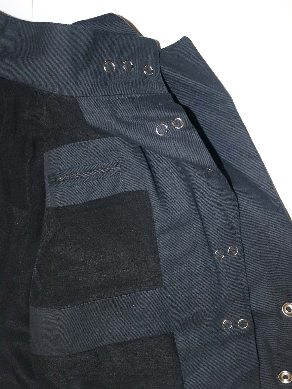 ASYMMETRICAL DOUBLE LAYERED SNAP BUCKLE JACKET
