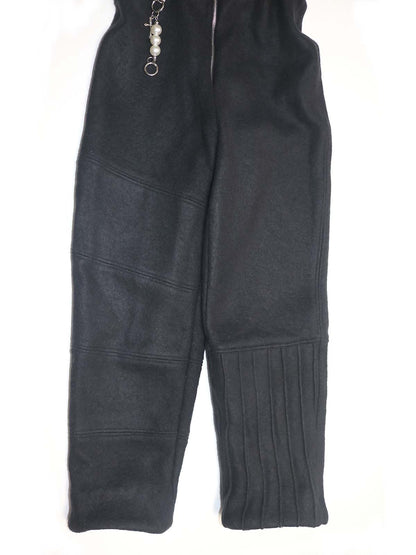 HIGH RISE SLIM FIT FLEECE OVERALLS
