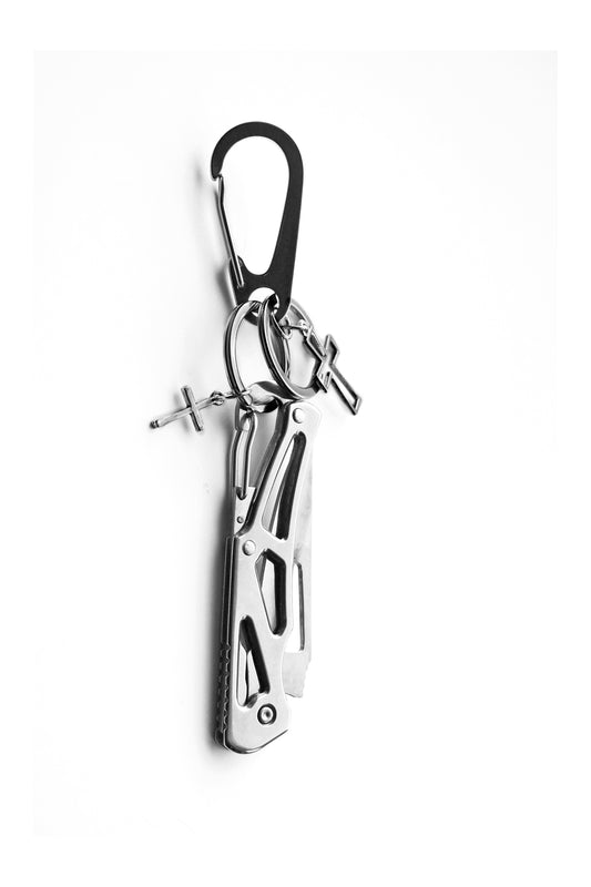 DOUBLE CROSS POCKET KNIFE KEYCHAIN
