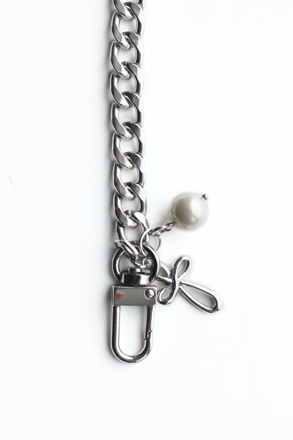 HEART KEY : CROSS : PEARL CHAIN KEYCHAIN