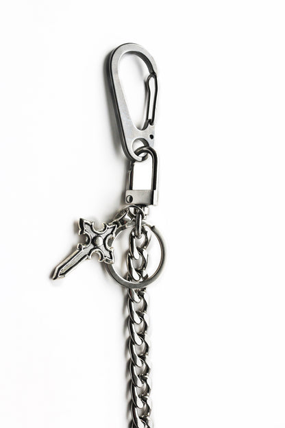 GOTHIC CROSS CHAIN KEYCHAIN