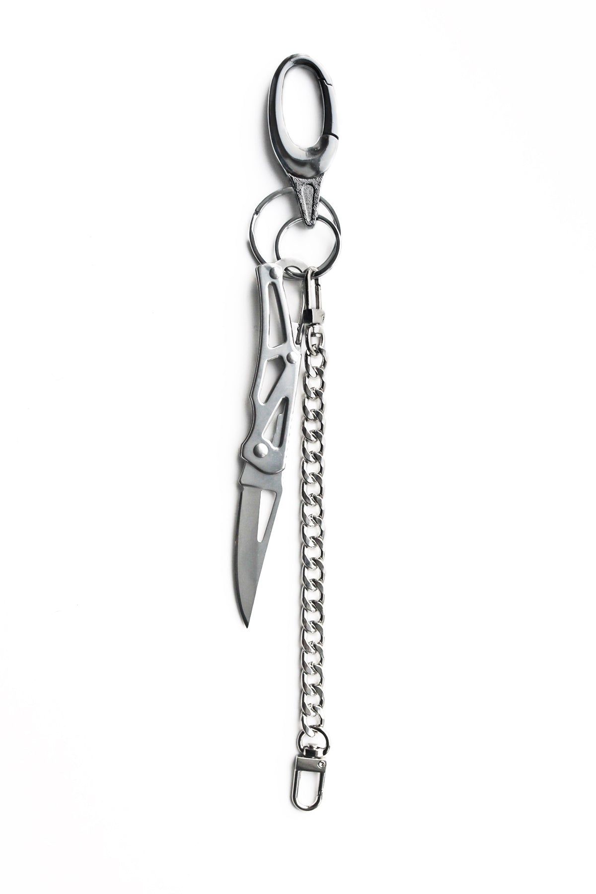 DOUBLE KEY RING POCKET KNIFE KEYCHAIN