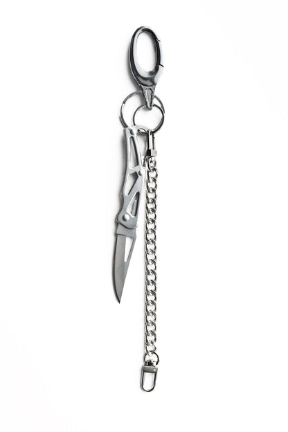DOUBLE KEY RING POCKET KNIFE KEYCHAIN