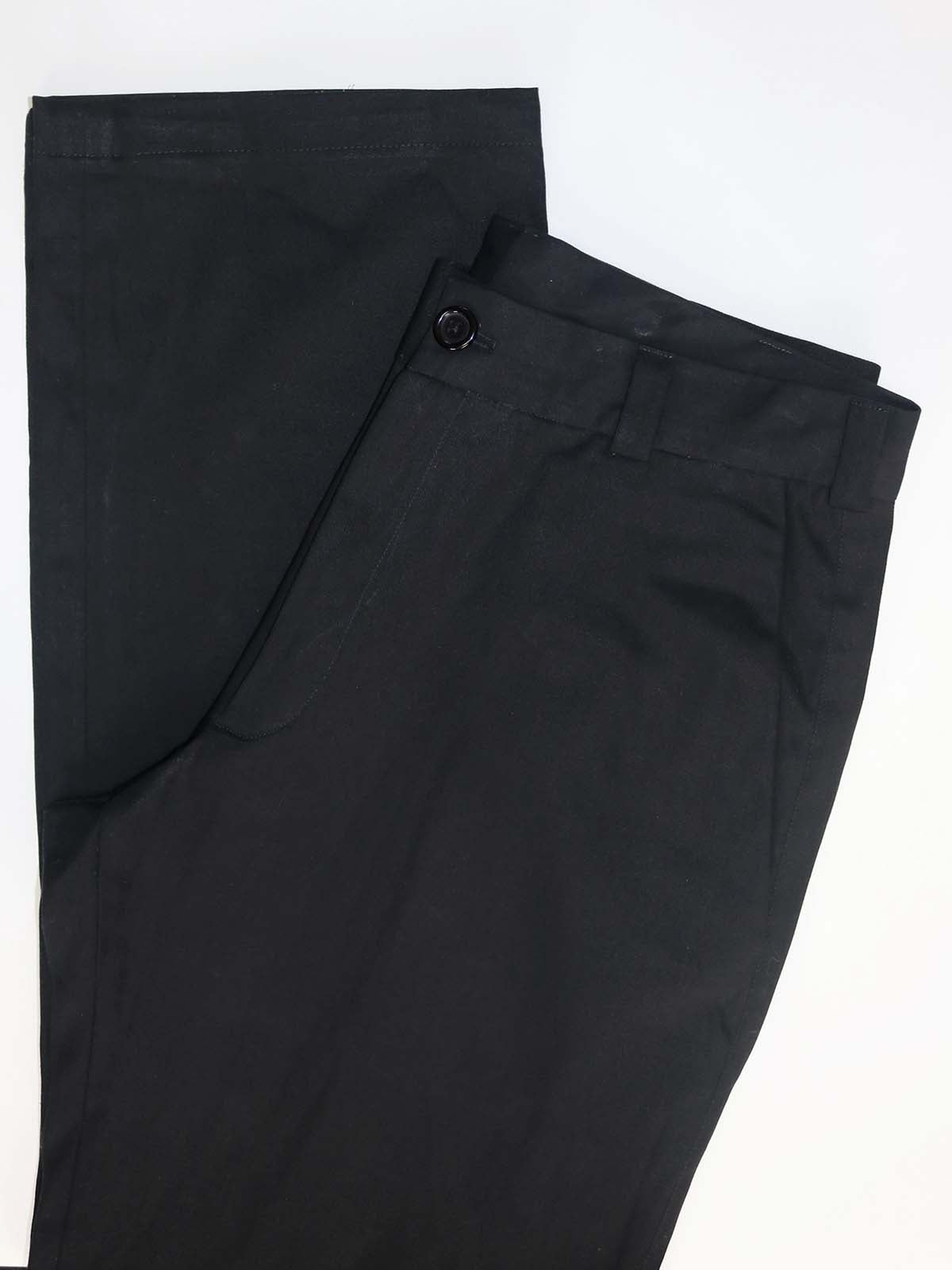 LOW RISE CLASSIC STRAIGHT LEG BLACK TROUSERS