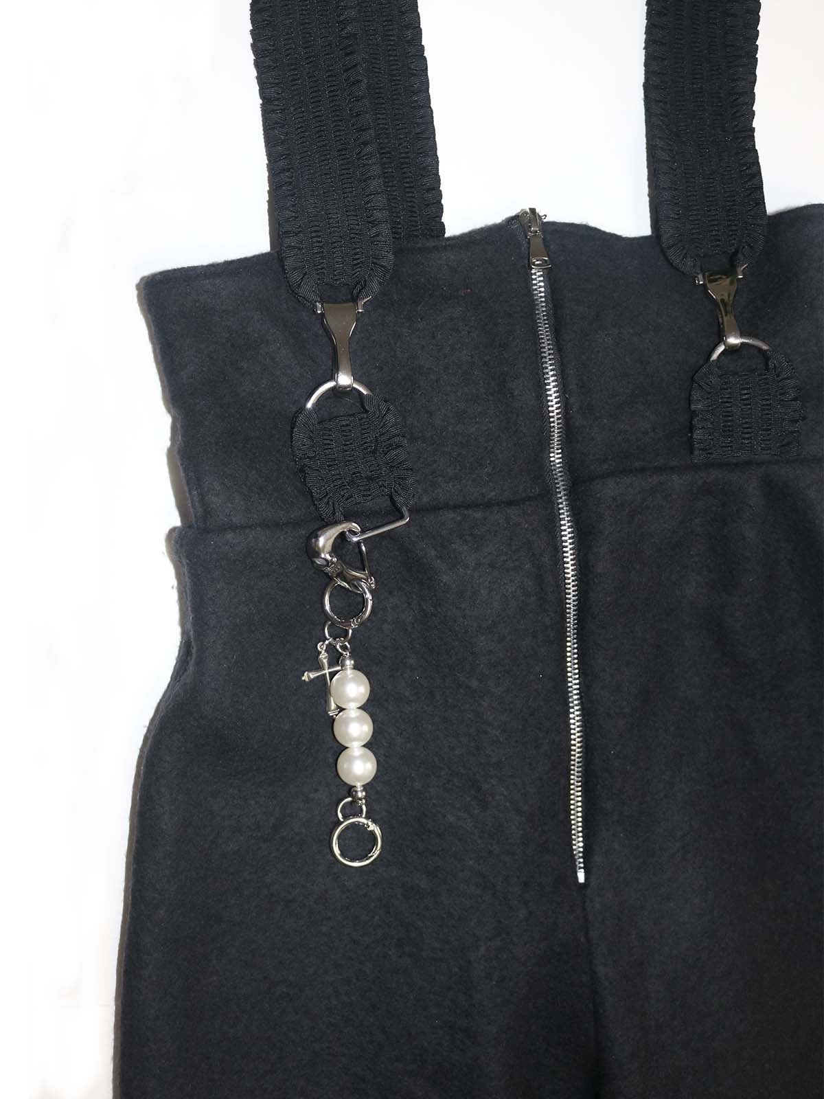 HIGH RISE SLIM FIT FLEECE OVERALLS